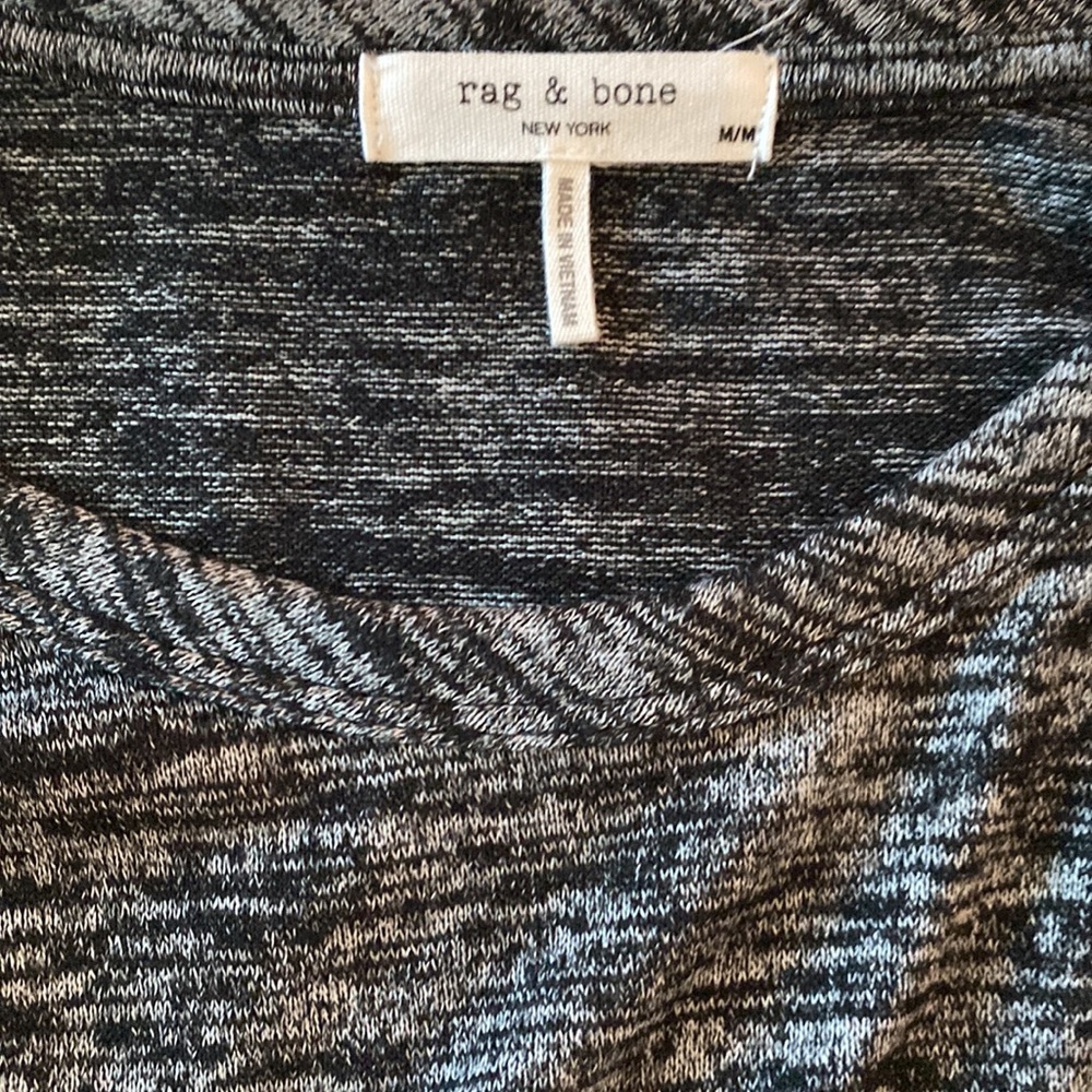 Rag and bone long sleeved HUDSON TEE. Black and grey. - Picture 4 of 5